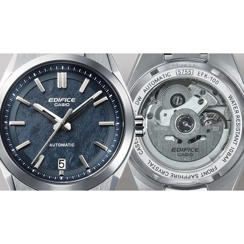 Casio Edifice Automatic Forged Carbon Blue Dial Men's Watch | EFK-100D-2A