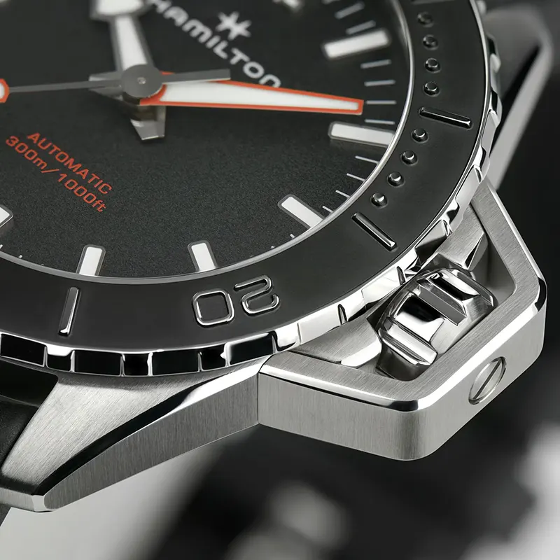 Hamilton Khaki Navy Frogman Black Dial Automatic Men's Watch | H77825330