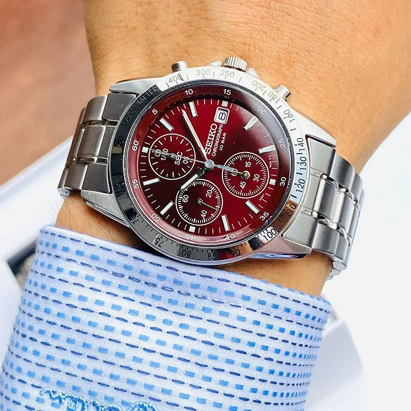 Seiko Spirit Chronograph Red Dial Men’s Watch | SBTQ045