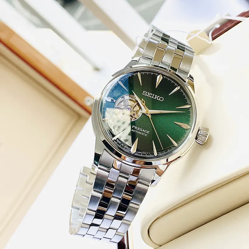 Seiko Presage Cocktail Time 'Grasshopper' Open Heart Men's Watch | SSA441J1