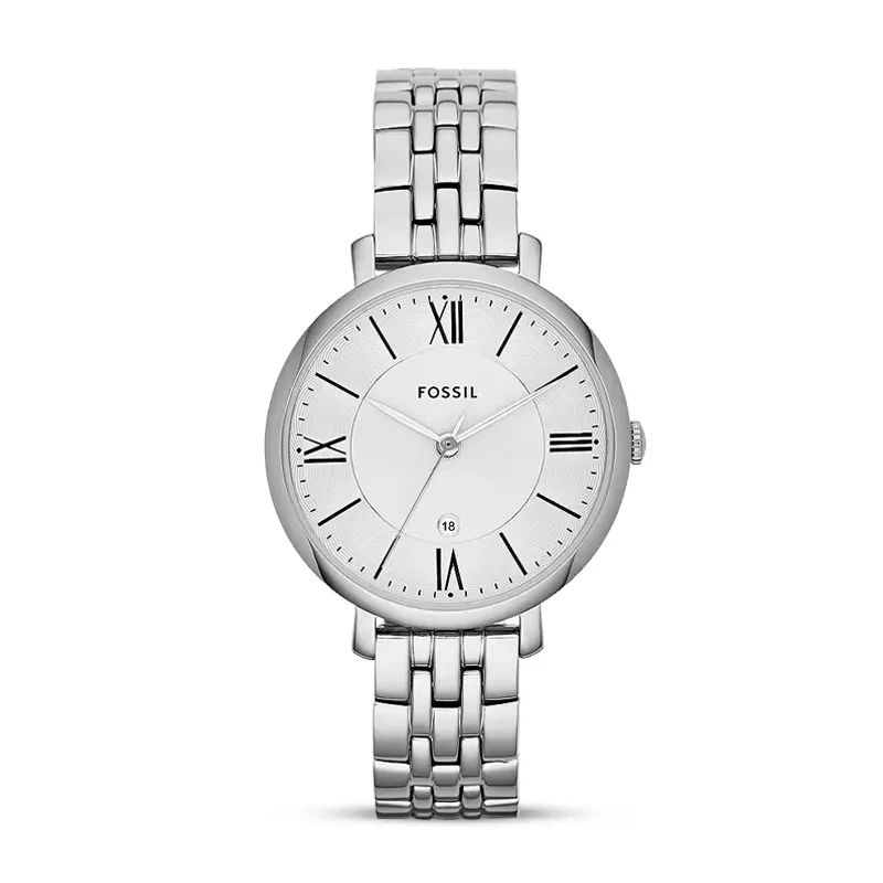 Fossil Jacqueline Silver Dial Silver-Tone Ladies Watch | ES3433