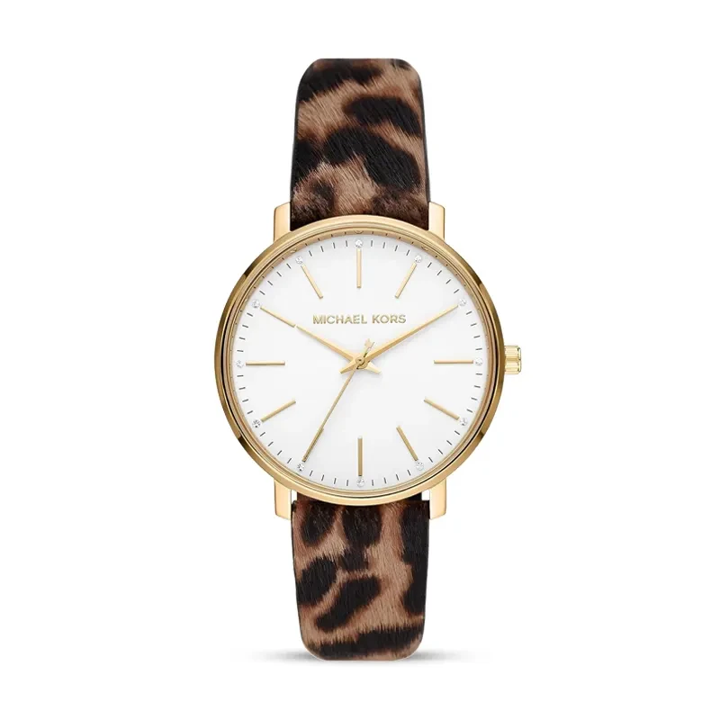 Michael Kors Pyper Silver Dial Leather Ladies Watch | MK4751