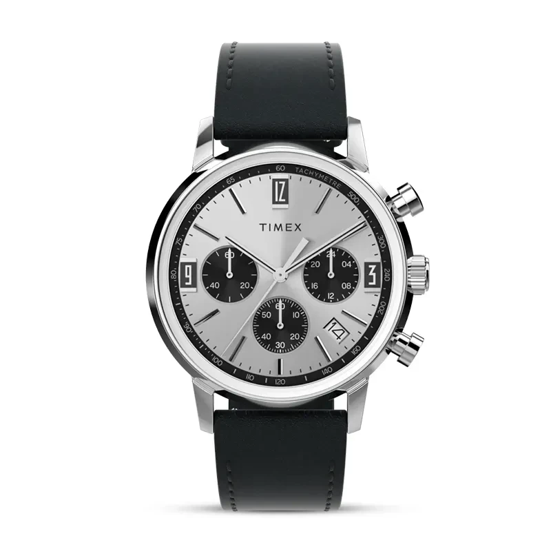 Timex Marlin® Chronograph Tachymeter Silver Dial Men's Watch | TW2W10300