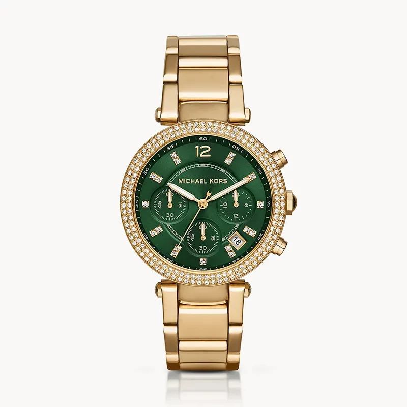 Michael Kors Parker Chronograph Green Dial Ladies Watch | MK6263
