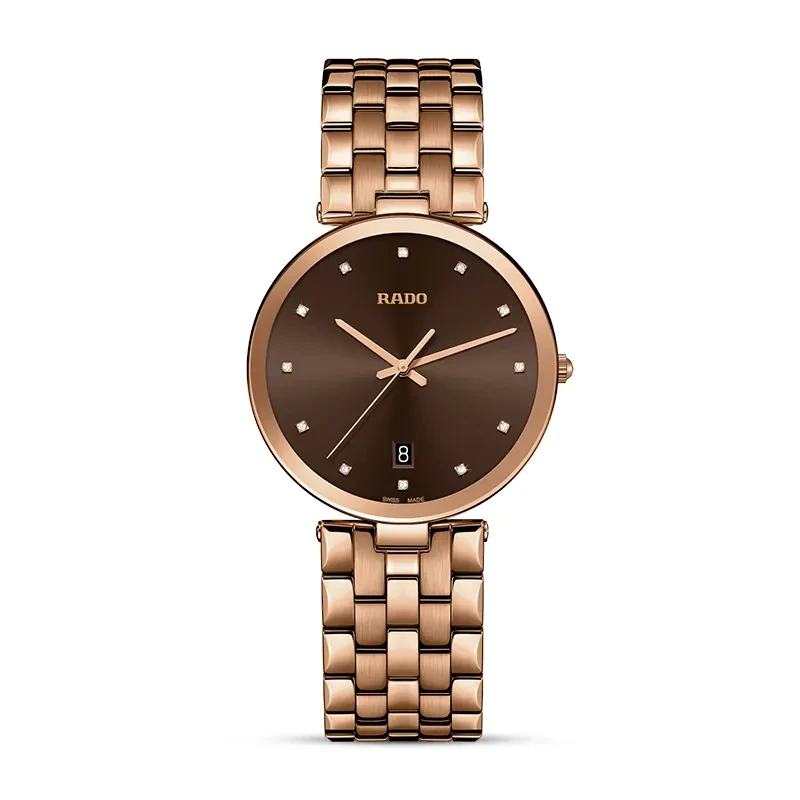 Rado Florence Brown Dial Rose Gold-tone Men's Watch | R48889743